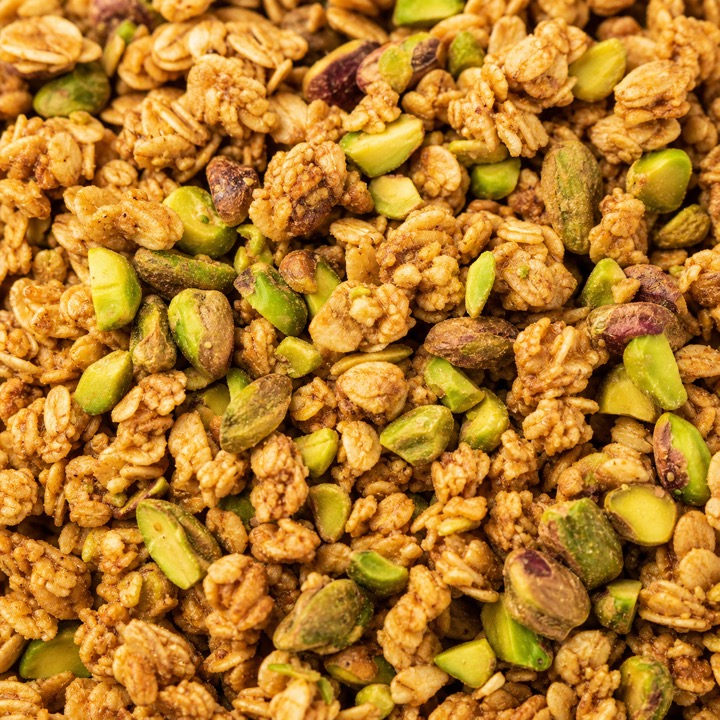 Topping de granola con pistacho