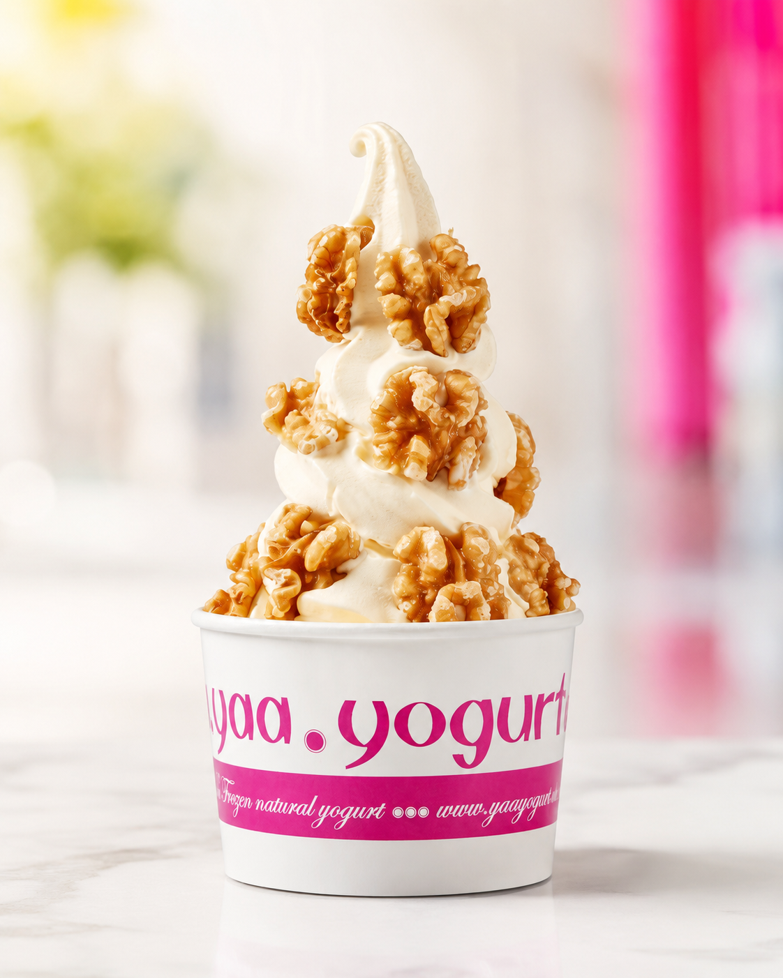 Yaa Yogurt natural servido en tarrina