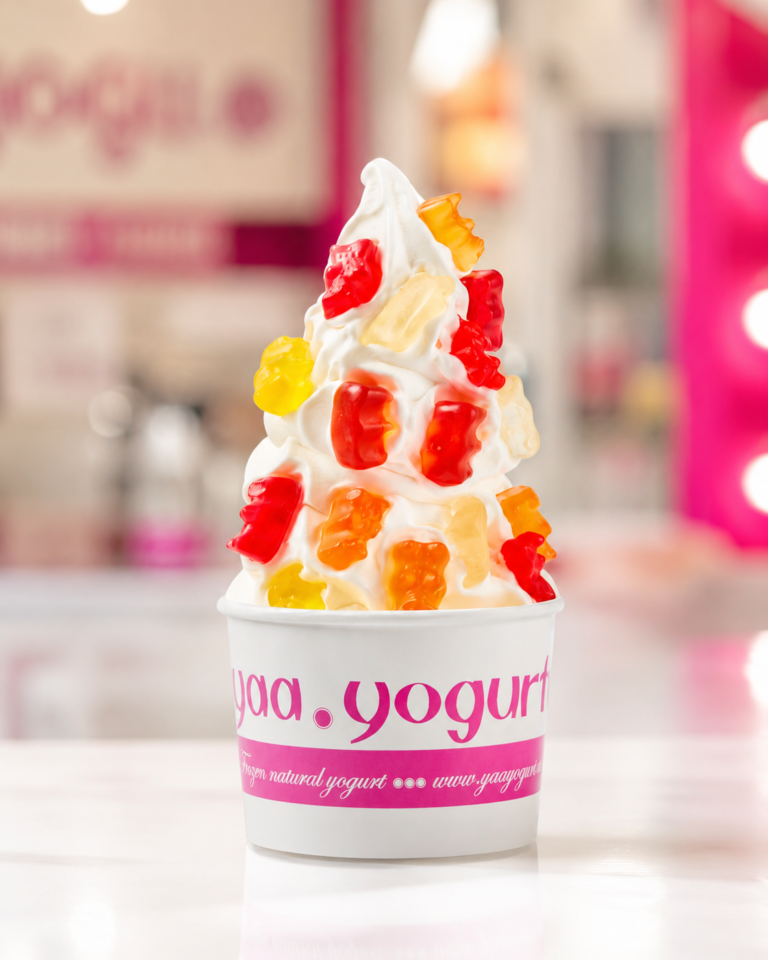 Frozen yogurt Yaa con fresas frescas