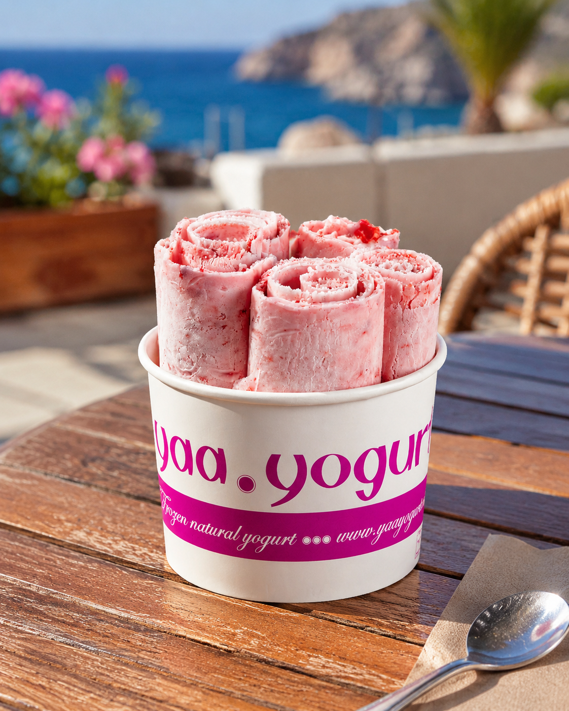 Helado Yaa Roll preparado al momento